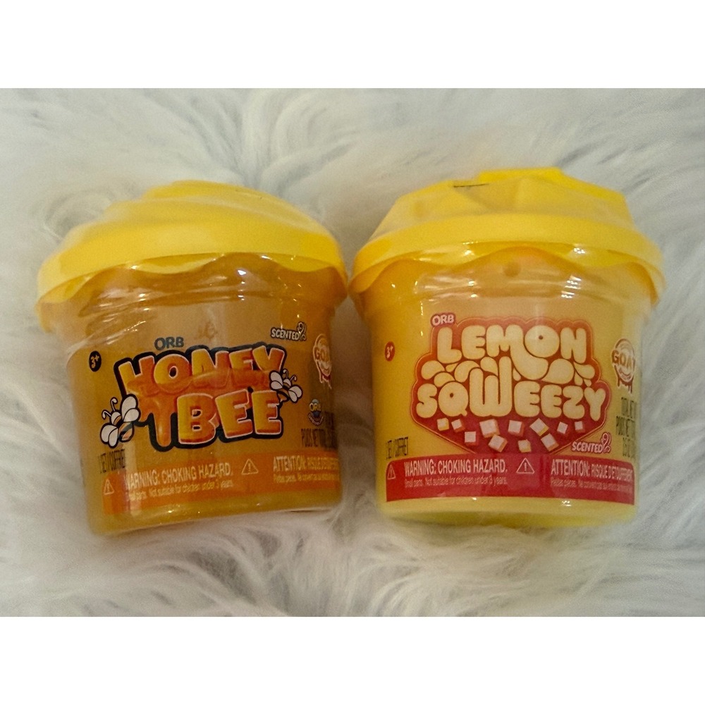 Orb Honey Bee and Lemon Squeezy Scented Slime Set 3.5oz GOAT Collection 2 Pack